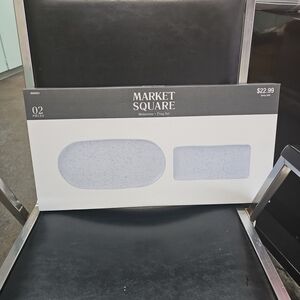 NIB Market Square Melamine Tray Set Confetti Sprinkles The Spring Shop